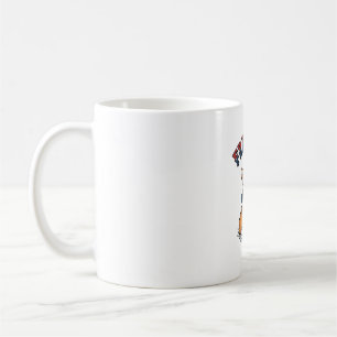 Caneca De Café Camiseta Vintage Gravura Patriota Liberdade Corgi_