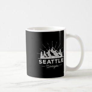 Caneca De Café Camiseta Vintage Hiking Retro Seattle Washington W