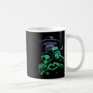 Caneca De Café Camisetas Bigfoot E Alienígena Engraçado Sasquatch