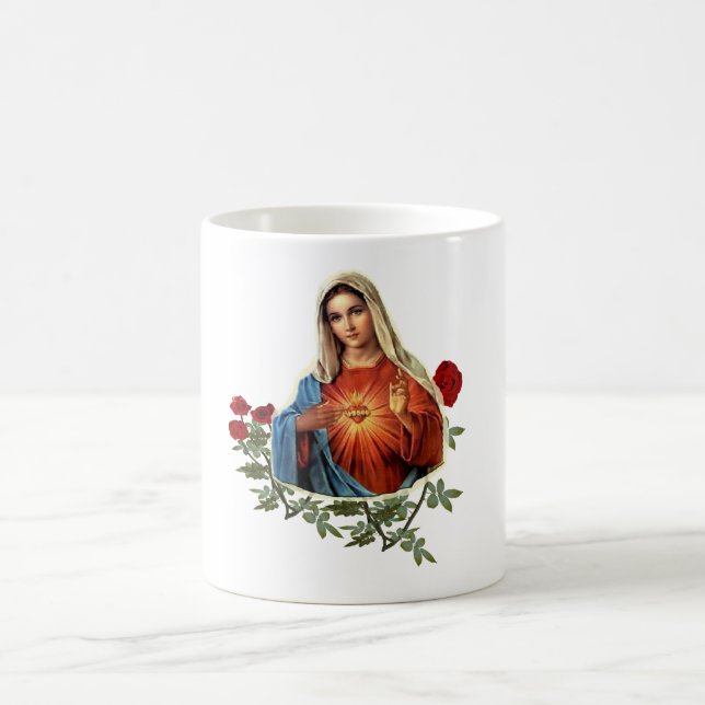 Caneca De Café Camisetas da Virgem Maria (Centro)