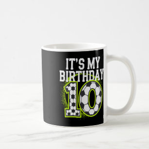 Caneca De Café Camisetas de Aniversariante 10 Futebol É Meu 10º A