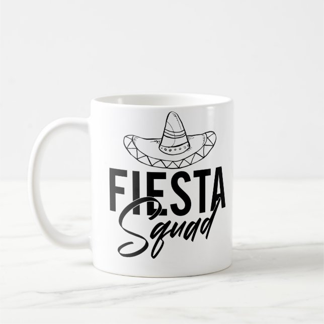 Caneca De Café Camisetas de Despedida de Solteira Fiesta Squad, 1 (Esquerda)