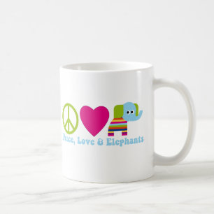Caneca De Café Camisetas e presentes de elefante com amor - 2 est