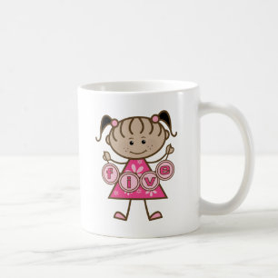 Caneca De Café Camisetas e presentes para 5 de menina