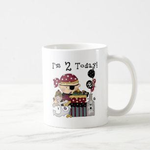 Caneca De Café Camisetas e presentes piratas do segundo aniversár