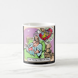 Caneca De Café Camisetas engraçadas de crise de meia-idade, prese