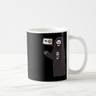 Caneca De Café Camisetas Gráficas De Concertação Crânio Gótico En