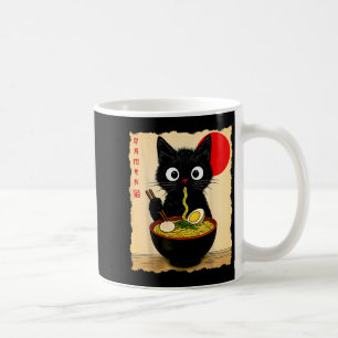 Caneca De Café Camisetas Gráficas de Gato Anime Ramen Japonesas E