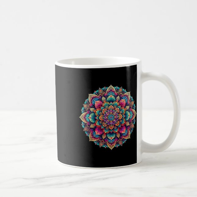 Caneca De Café Camisetas Gráficas de Mandala com Palavrões para M (Direita)