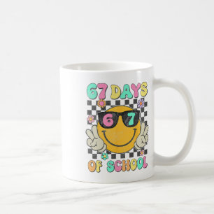 Caneca De Café Camisetas Groovy 67 Dias De Escola Professor Crian