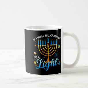 Caneca De Café Camisetas Menorah Seja Uma Luz Feliz Hanukkah Para