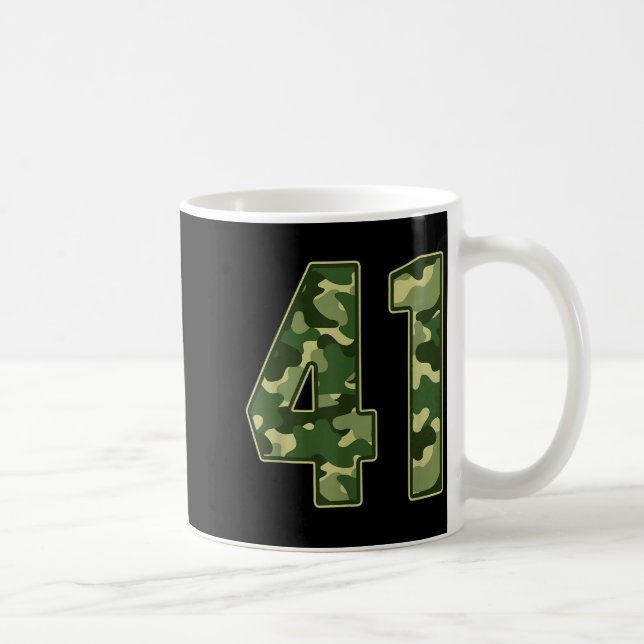 Caneca De Café Camo #41 Jersey Number 41 Uniform Fan Favorite Pla (Direita)