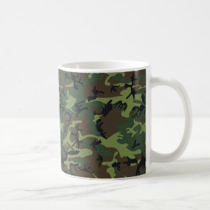 Caneca De Café [CAMO-GR-1] Camo verde e marrom
