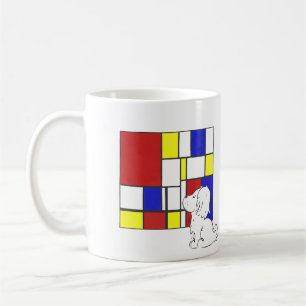 Caneca De Café Camomila Inspirada em Mondrian