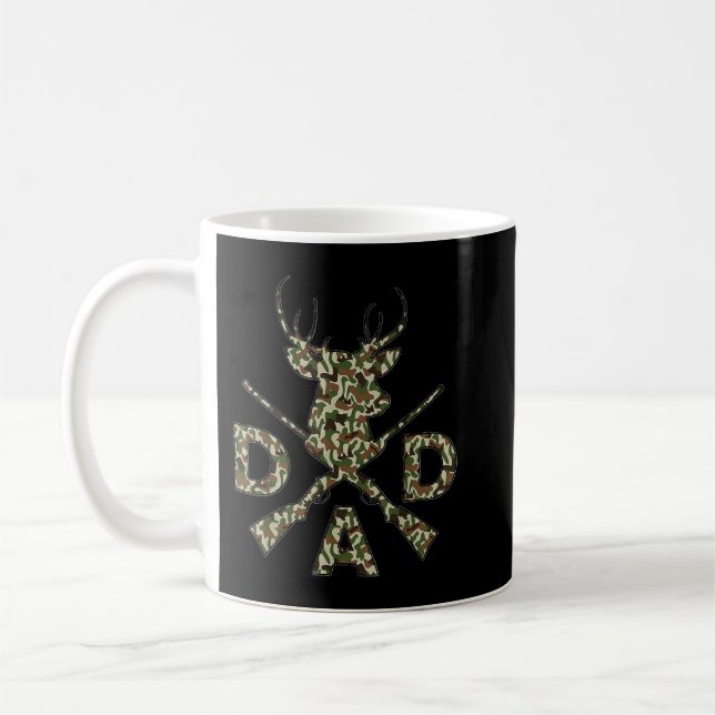 Caneca De Café Camouflage Deer Hunting Men Dad Hunter Camo Milita (Esquerda)
