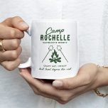 Caneca De Café Camp Bach Bachelorette<br><div class="desc">Uma caneca de solteiro de acampamento bonito,  com desenho de um parque de campismo com lenha,  e marshmallow,  e um modelo de texto fácil de personalizar.</div>