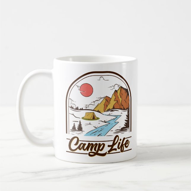 Caneca De Café Camp Life Mountain Camp (Esquerda)