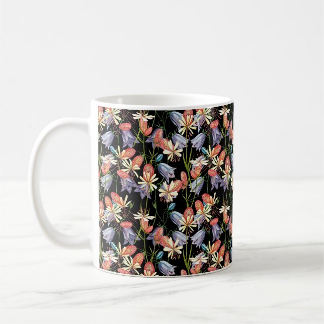 Caneca De Café Campanha de bexiga e flores de Bells. Conjunto de  (Esquerda)