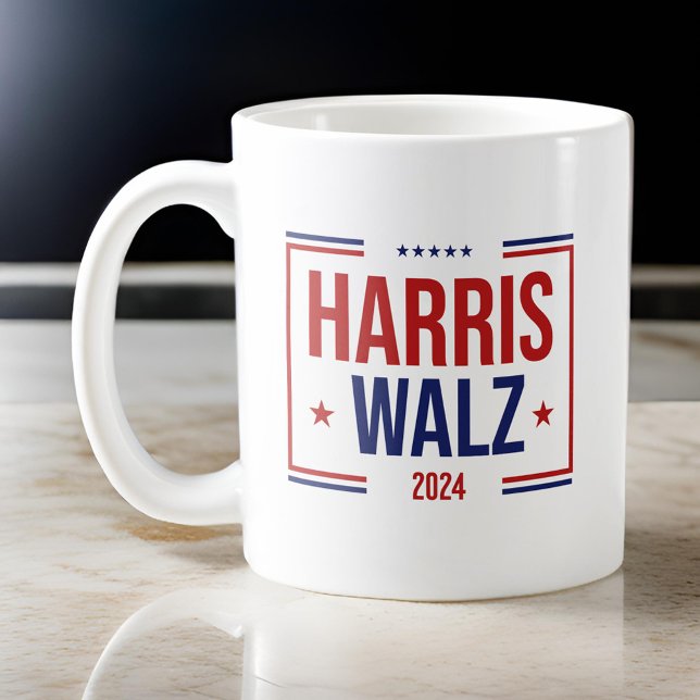 Caneca De Café Campanha Eleitoral de Harris Walz (Harris Walz Campaign Election Coffee Mug)