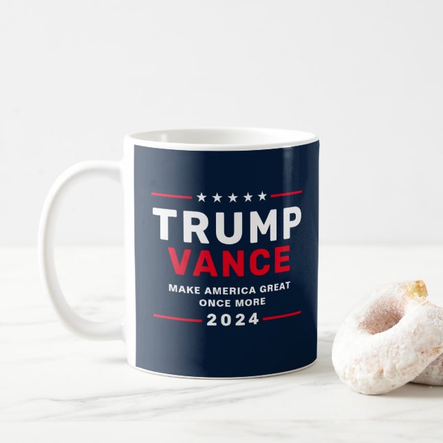 Caneca De Café Campanha Presidencial Trump Vance 2024 (Com Donut)