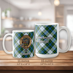 Caneca De Café Campbell Crest over Dress Tartan