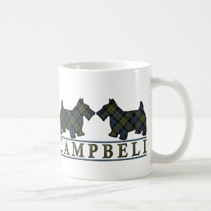 Caneca De Café Campbell Tartan Scottish Scottie Dogs