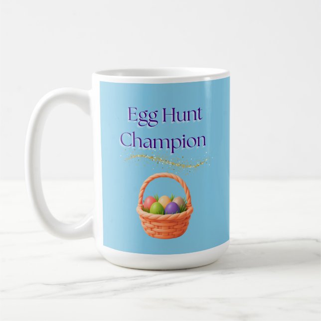 Caneca De Café Campeão da Caça ao Ovo (Esquerda)