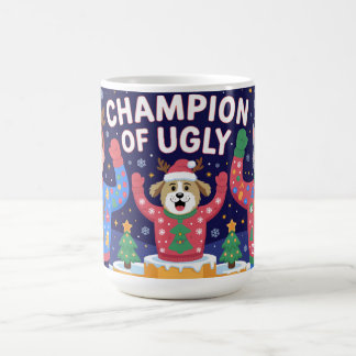 Caneca De Café Campeão da camisola feia de Natal