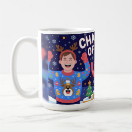 Caneca De Café Campeão da camisola feia de Natal