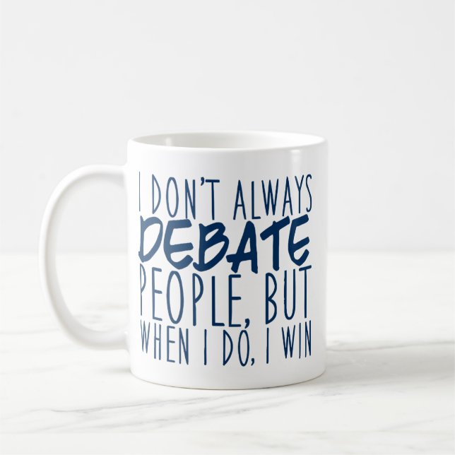 Caneca De Café Campeão da Equipe de Debate Engraçado (Esquerda)