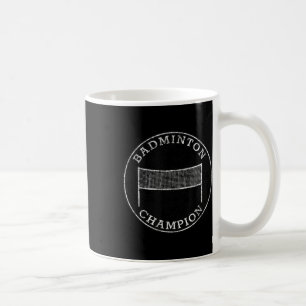 Caneca De Café Campeão de Badminton Família Competitiva Esportes