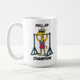 Caneca De Café Campeão de Barra Fixa – Design Divertido de Treino
