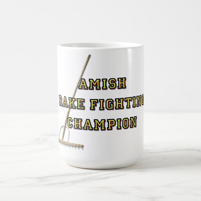 Caneca De Café Campeão de combate do ancinho de Amish (Centro)
