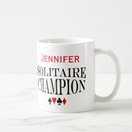 Caneca De Café Campeão de Solitário Personalizado