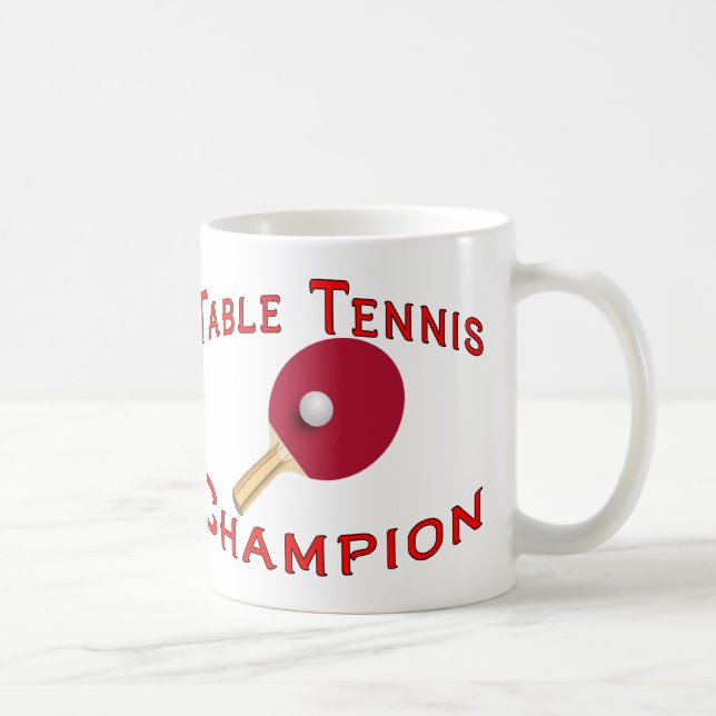 Caneca De Café Campeão do ténis de mesa (Direita)