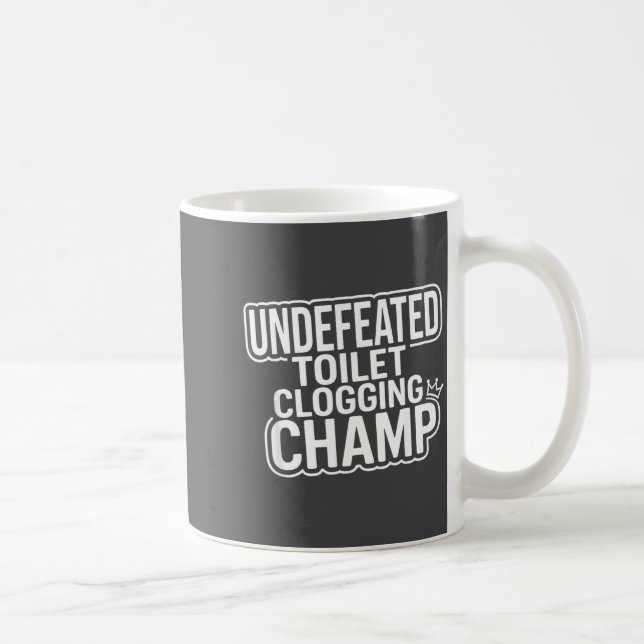 Caneca De Café Campeão do Vaso Entupimento Invicto (Direita)