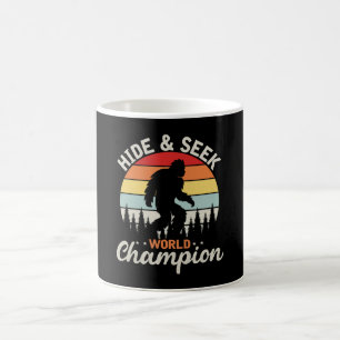 Caneca De Café Campeão Mundial de Esconde-Esconde do Pé-Grande