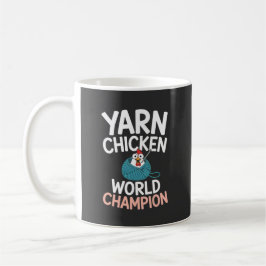 Caneca De Café Campeão Mundial de Frango de Lã de Desenho Animado
