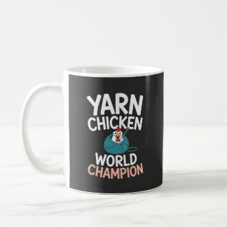 Caneca De Café Campeão Mundial de Frango de Lã de Desenho Animado