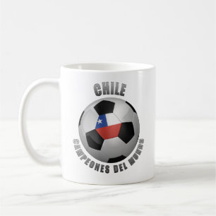 CANECA DE CAFÉ CAMPEÕES DO FUTEBOL DO CHILE