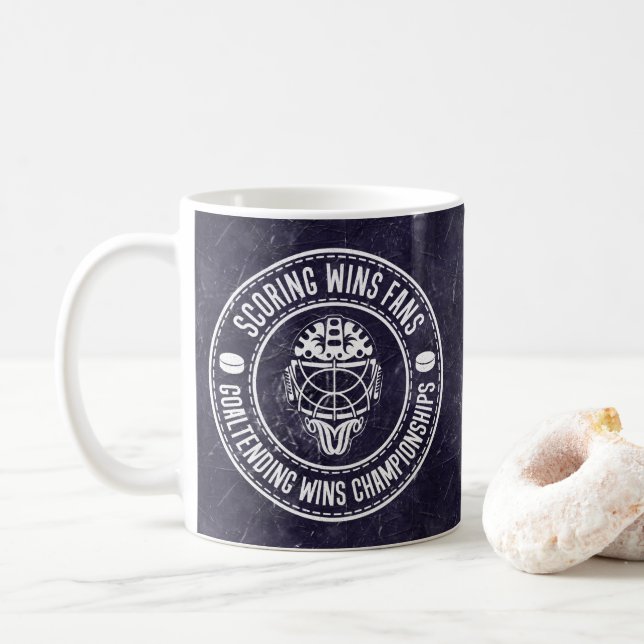 Caneca De Café Campeonato de Ganhos de Hóquei em Movimento (Com Donut)