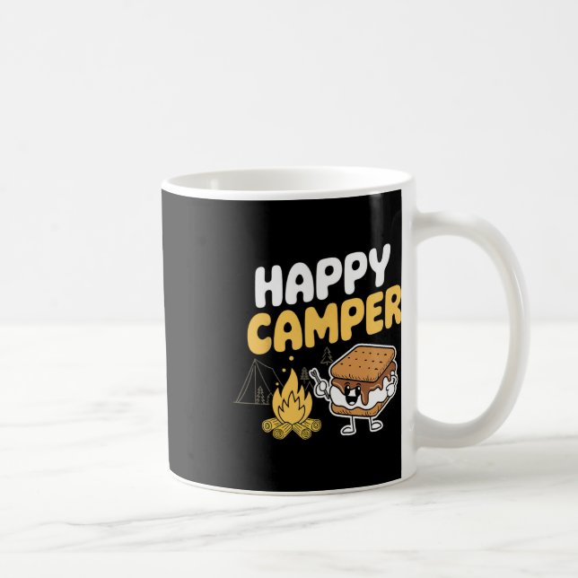 Caneca De Café Camper Marshmallow Camping Smores Kawaii S'mores  (Direita)