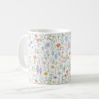 Caneca De Café Campina de Flores Silvestres Feminina Coquete