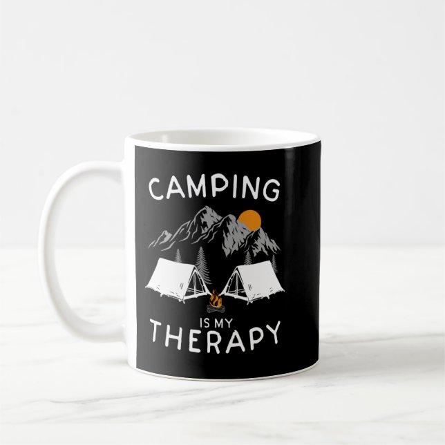 Caneca De Café Camping é minha terapia na natureza para caminhant (Esquerda)