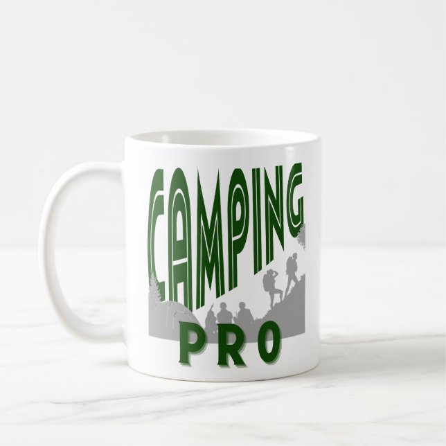 Caneca De Café Camping pro impressão para ele - campista profissi (Esquerda)