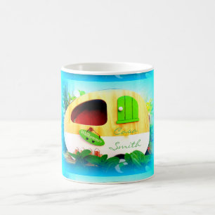 Caneca De Café Campista retro personalizado do vintage