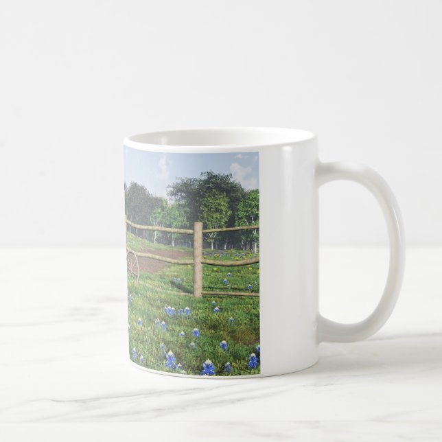 Caneca De Café Campo das redes Bluebonnets (Direita)