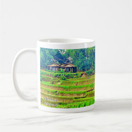 Caneca De Café Campo de arroz indonésio