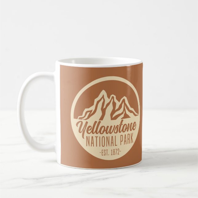 Caneca De Café Campo de caminhada do Parque Nacional Yellowstone (Esquerda)