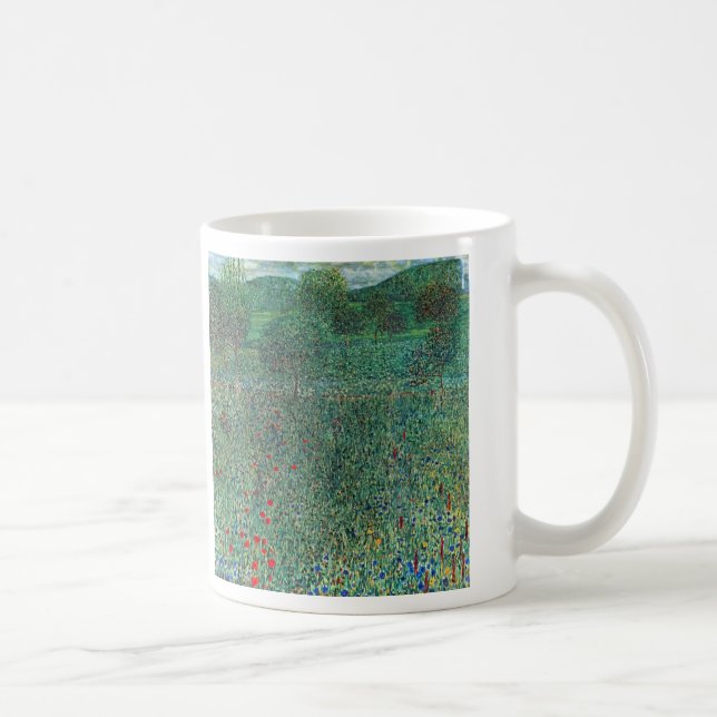 Caneca De Café Campo de Flor em Litzlberg Klimt, Paisagem de Vint (Direita)